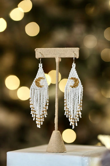 Golden Crescent Moon Earrings